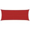 Para-sol estilo vela 160 g/m² 2x4,5 m PEAD vermelho