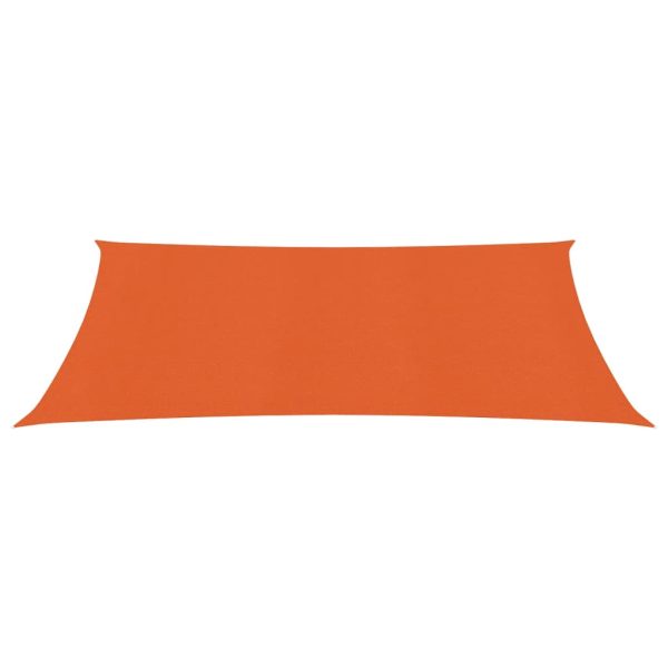Para-sol estilo vela 160 g/m² 2,5x4 m PEAD laranja - Image 2