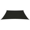 Para-sol estilo vela 160 g/m² 3/4x2 m PEAD preto - Image 2