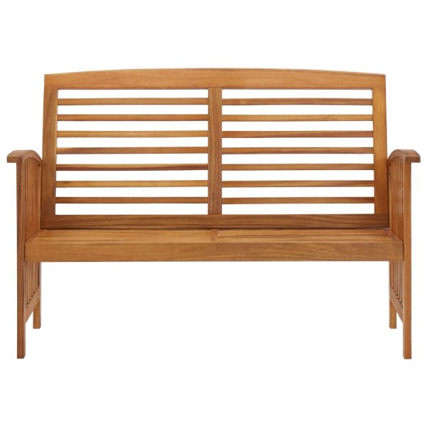 Banco de jardim 119 cm madeira de acácia maciça - Image 2
