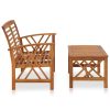 2 pcs conjunto lounge de jardim madeira de acácia maciça - Image 2