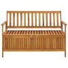 Banco de arrumação para jardim 120 cm madeira de acácia maciça - Image 2