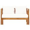 Banco de jardim 2 lugares c/ almofadões 122 cm acácia maciça - Image 2