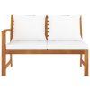 Banco de jardim 114,5 cm com almofadão cor creme acácia maciça - Image 2
