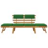 Banco de jardim com almofadões 2-em-1 190 cm acácia maciça - Image 3