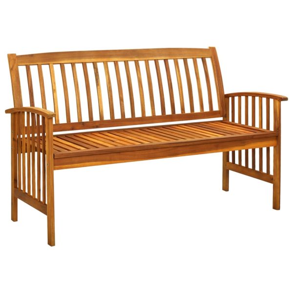 Banco de jardim c/ almofadão 147 cm madeira de acácia maciça - Image 2