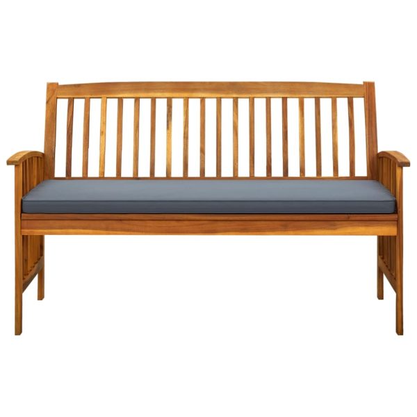 Banco de jardim c/ almofadão 147 cm madeira de acácia maciça - Image 3