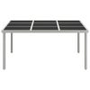 Mesa de jantar para jardim 170x170x74,5 cm vidro e aço - Image 2