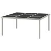 Mesa de jantar para jardim 170x170x74,5 cm vidro e aço - Image 3