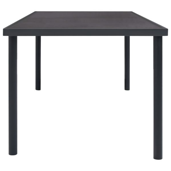Mesa de jantar para jardim 150x90x74 cm aço antracite - Image 3