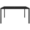 Mesa de jardim 130x130x72 cm aço e vidro preto - Image 2