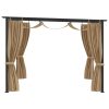 Gazebo com cortinas 3x3 m aço cinzento-acastanhado - Image 2