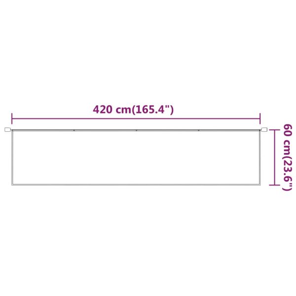 Toldo vertical 60x420 cm tecido oxford antracite - Image 5