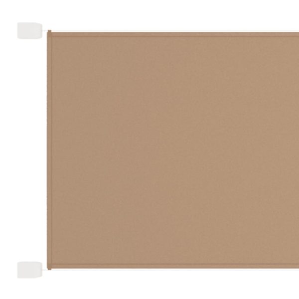 Toldo vertical 140x600 cm tecido oxford cinza-acastanhado