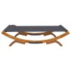 Espreguiçadeira exterior 165x188,5x46cm madeira curva antracite - Image 3
