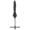 Guarda-sol cantilever c/ poste e luzes LED 300 cm antracite - Image 2