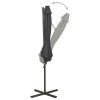 Guarda-sol cantilever c/ poste e luzes LED 300 cm antracite - Image 3