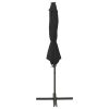 Guarda-sol cantilever c/ poste e luzes LED 300 cm preto - Image 2