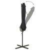 Guarda-sol cantilever c/ poste e luzes LED 300 cm preto - Image 3
