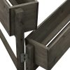 Floreira dobrável para jardim 60x14x75 cm abeto maciço cinzento - Image 3