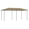 Gazebo 3x6x2,6 m 160 g/m² cinzento-acastanhado