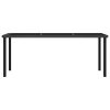Mesa de jantar jardim 180x70x73 cm vime PE preto - Image 2