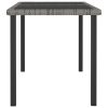 Mesa de jantar para jardim 140x70x73 cm vime PE cinzento - Image 3