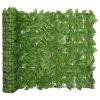 Tela de varanda com folhas verdes 400x100 cm