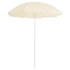 Guarda-sol de exterior com poste de aço 180 cm cor areia