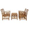 4 pcs conjunto lounge de jardim madeira de acácia maciça - Image 2
