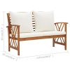 4 pcs conj. lounge jardim c/ almofadões madeira acácia maciça - Image 11