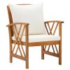 4 pcs conj. lounge jardim c/ almofadões madeira acácia maciça - Image 6