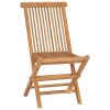 Cadeiras de jardim dobráveis 2 pcs madeira de teca maciça - Image 2
