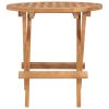 Mesa de jardim dobrável 50x50x50 cm madeira de teca maciça - Image 2