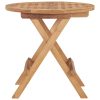 Mesa de jardim dobrável 50x50x50 cm madeira de teca maciça - Image 3