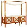 Banco de jardim com mesa e apoios de pés acácia maciça - Image 3