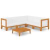 6 pcs conjunto lounge de jardim c/ almofadões acácia maciça - Image 2