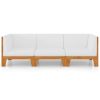 3 pcs conjunto lounge de jardim c/ almofadões acácia maciça - Image 3