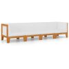 4 pcs conjunto lounge de jardim c/ almofadões acácia maciça - Image 2