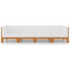 4 pcs conjunto lounge de jardim c/ almofadões acácia maciça - Image 3