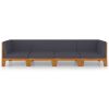 4 pcs conjunto lounge de jardim c/ almofadões acácia maciça - Image 3