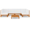 7 pcs conjunto lounge de jardim c/ almofadões acácia maciça - Image 3