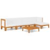6 pcs conjunto lounge de jardim c/ almofadões acácia maciça - Image 2
