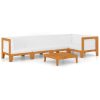 6 pcs conjunto lounge de jardim c/ almofadões acácia maciça - Image 2
