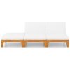 3 pcs conjunto lounge de jardim c/ almofadões acácia maciça - Image 3
