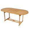 9 pcs conjunto de jantar para jardim madeira de teca maciça - Image 2