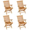 5 pcs conjunto de jantar para jardim madeira de teca maciça - Image 9