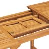 7 pcs conjunto de jantar para jardim madeira de teca maciça - Image 8