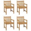 5 pcs conjunto de jantar p/ jardim madeira de teca maciça - Image 3