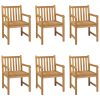 7 pcs conjunto de jantar p/ jardim madeira de teca maciça - Image 3